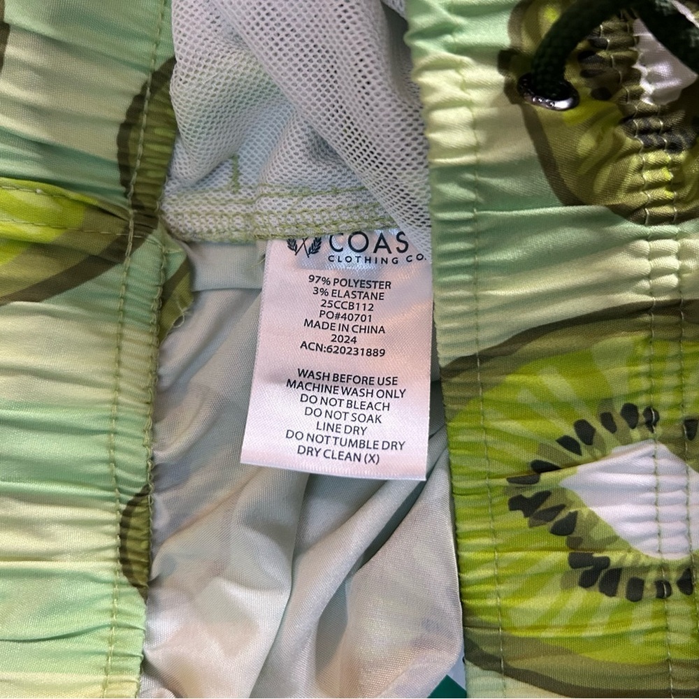 Coast | The 5" Kiwi Print Swim Trunk in Lime Green (Small) - Picture 6 of 6